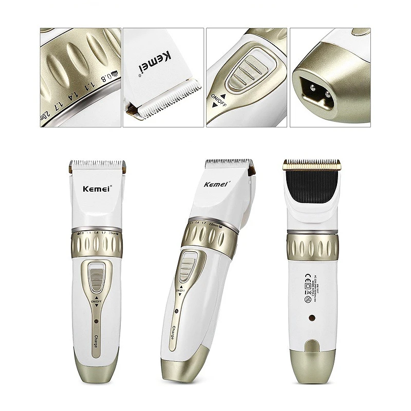 Мужской триммер для волос и бороды Kemei Беспроводная электрическая машинка