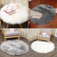 luxury soft large artificial sheepskin rug chair cover bedroom mat artificial wool warm hairy carpet seat covers washable gift