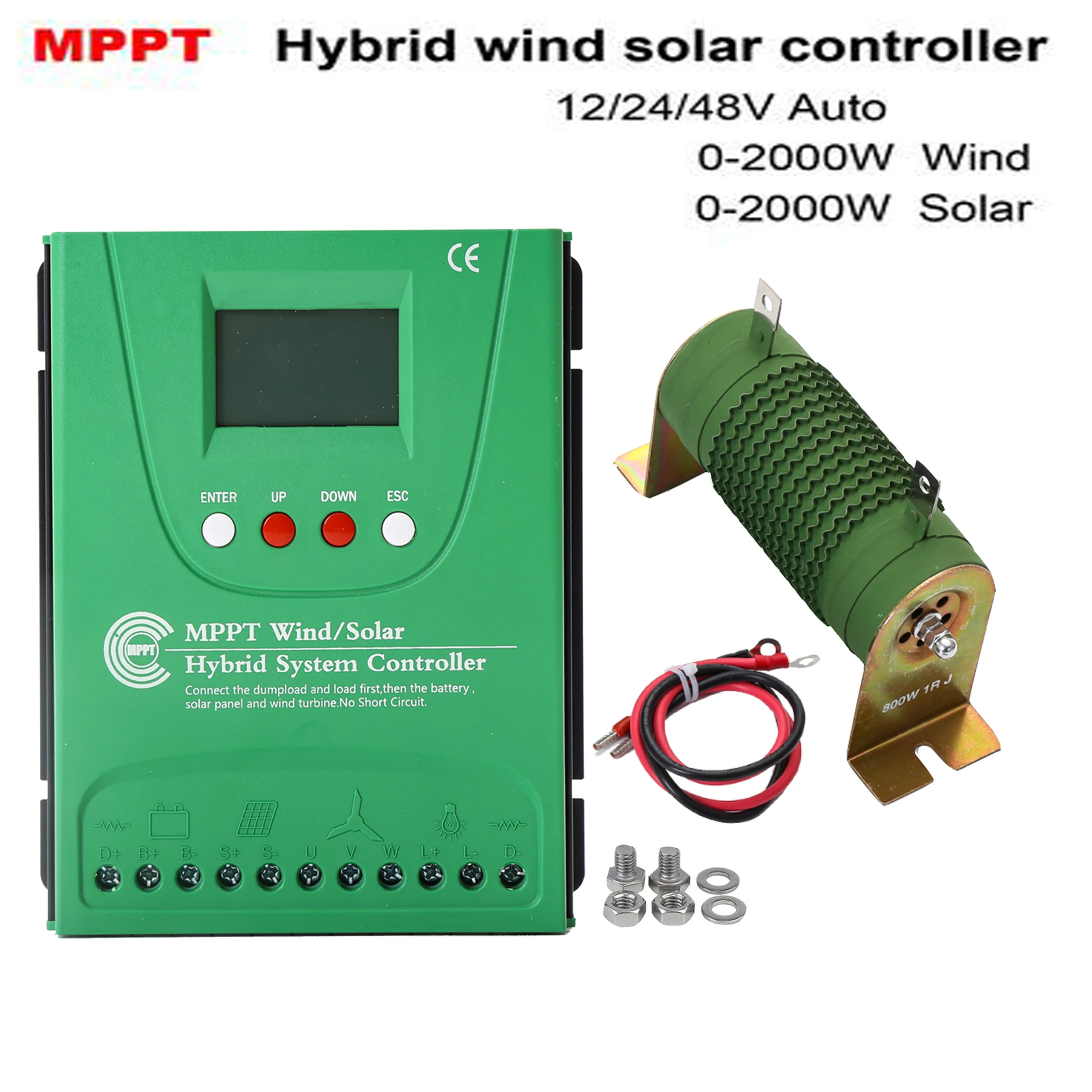 Гибридная ветротурбина Mppt контроллер усиления заряда солнечной батареи 12 в 24 48