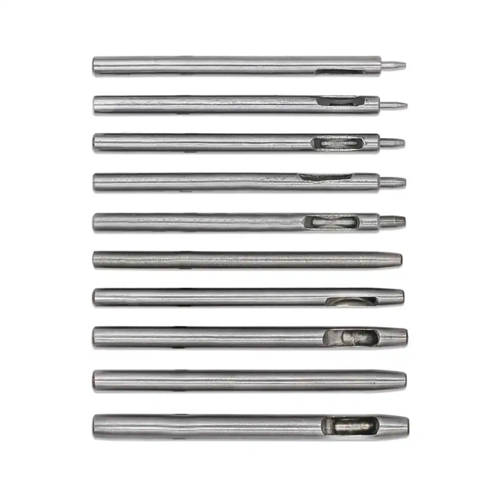 

10pcs Leather Punching Round Punch Set Leather Carving Punching Tool 0.5-5mm
