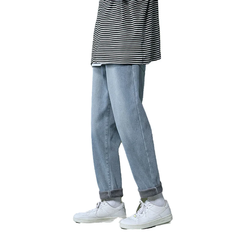 

2020 Fashion Black Jeans Men Loose Young Men's Pants Denim Mens Hot Sale