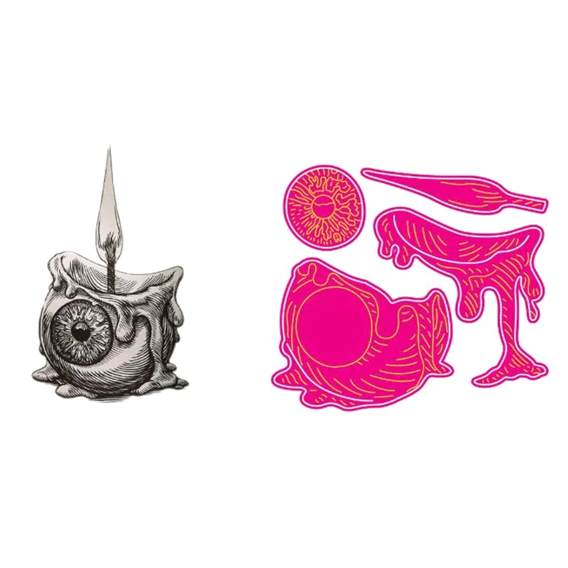 Череп в стиле Хэллоуина волшебник свеча металлические режущие штампы