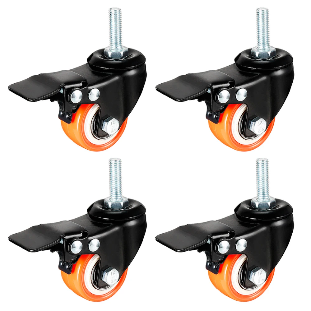 Ролик для мебели диаметром 40 мм с резьбой М8 колесо тележки поворотом на 360