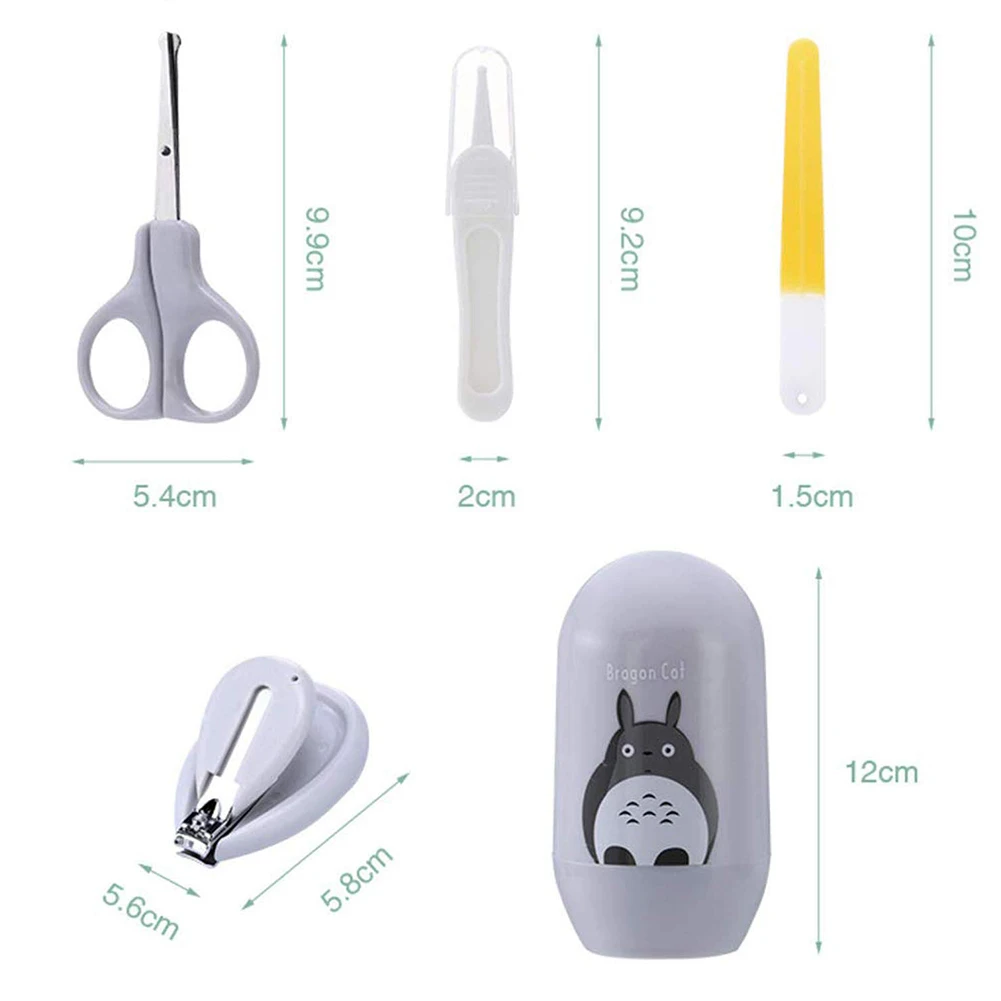 

4pcs Newborn Baby Nail Clipper Trimmer Scissors Nail Care Set Baby Hygiene Kit Daily Newborn Nail Shell Shear Manicure Kit