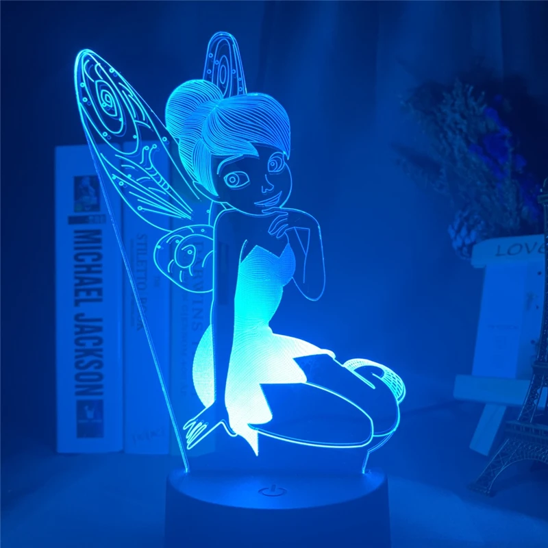 Фея Динь рисунок 3D визуальный светильник светодиодный ночной Светильник - Фото №1