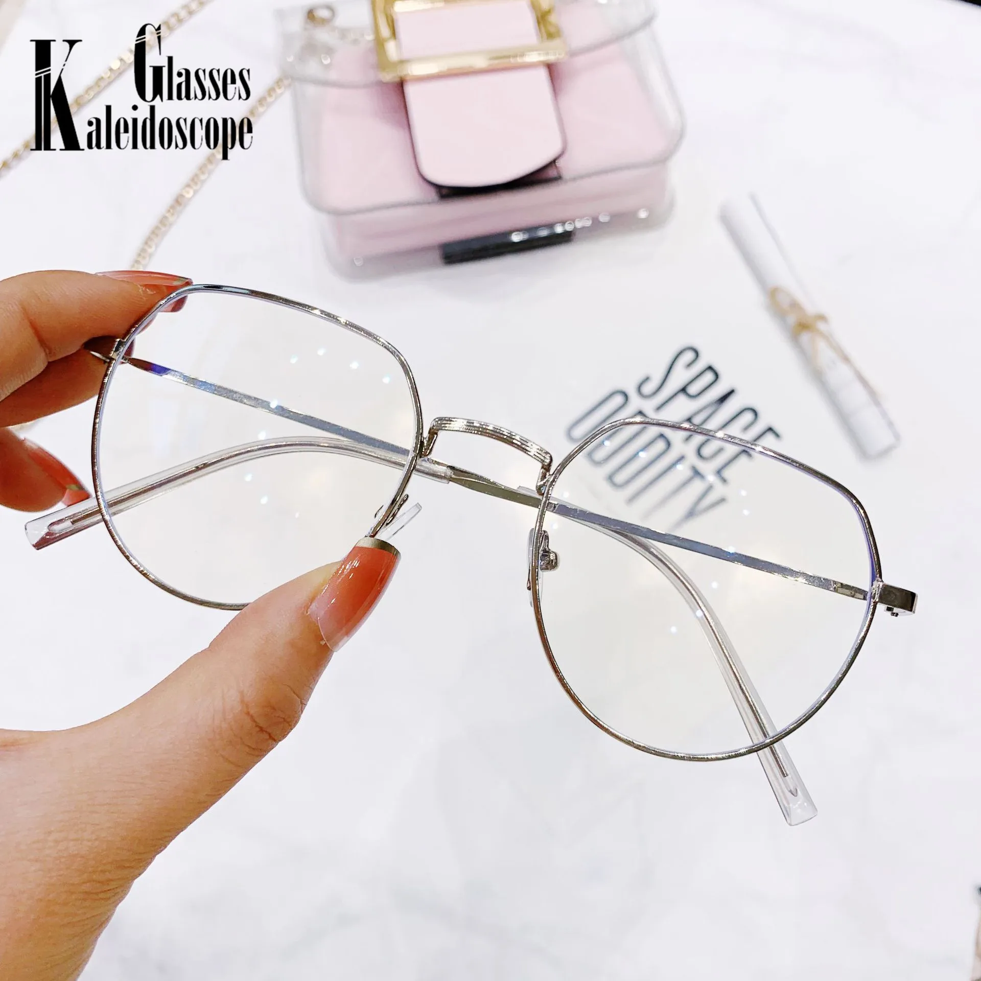 С защитой от УФ-светильник необычные очки металлическая оправа блокировка