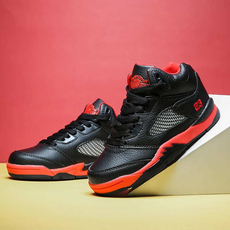 

Thick Sole Soft Winter Warm Kids Sneakers Boys Basketball Shoes Non-slip Leather Children Sport Shoes Outdoor Boys Basket Shoes