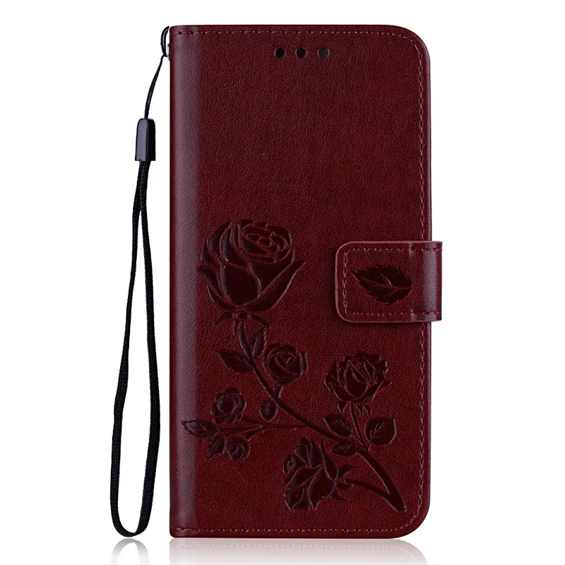Brown Узор в виде Розы, чехол с откидной крышкой для Xiaomi Redmi Примечание 5A 5 Plus 6 S Pro 6A 5A Note 5 Pro 5A премьер/Note 4X3 S 4A S2 F1 mi A1 A2 Lite 6 6A крышка - Цвет: Brown