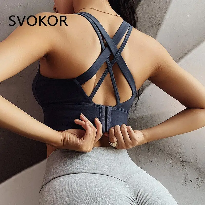 SVOKOR спортивные бюстгальтеры Для женщин пуш ап размера плюс высокое Поддержка