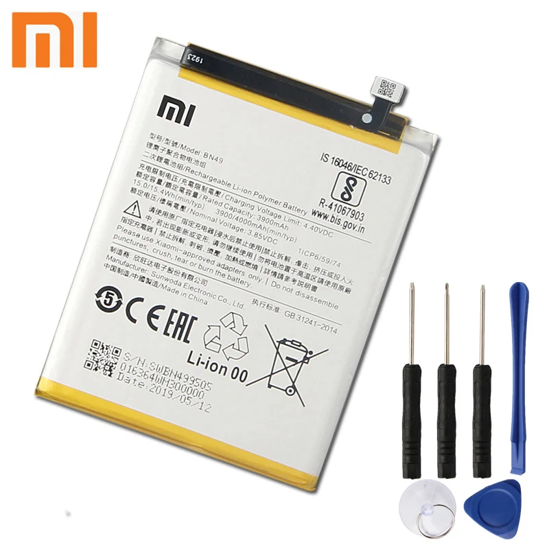 Xiao Mi Xiaomi BN49 аккумулятор для телефона mi Redmi 7A 4000 мАч оригинальная запасная батарея +