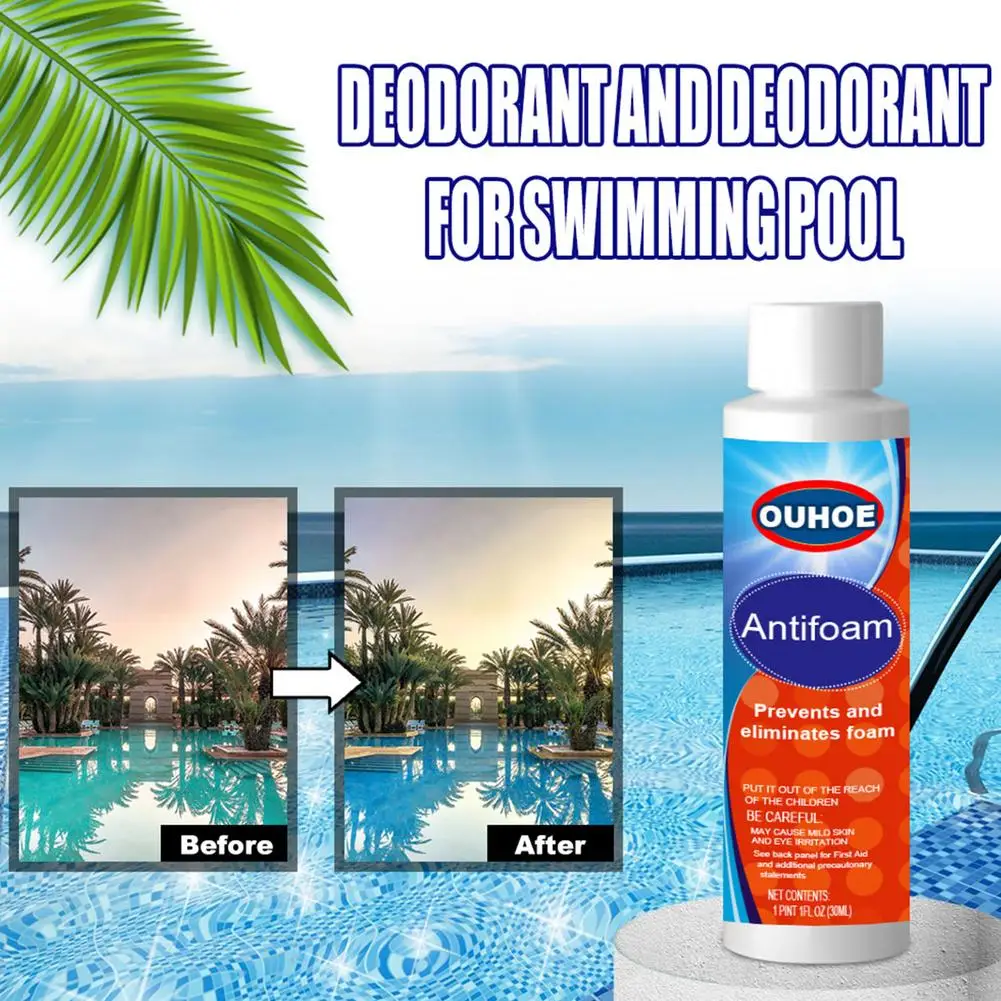 

30ml/100ml Swimming Pool Water Agent Spa Hot Tub Clarifier Pool Surface Oil Stain Remover New Defoaming Spray Purifier