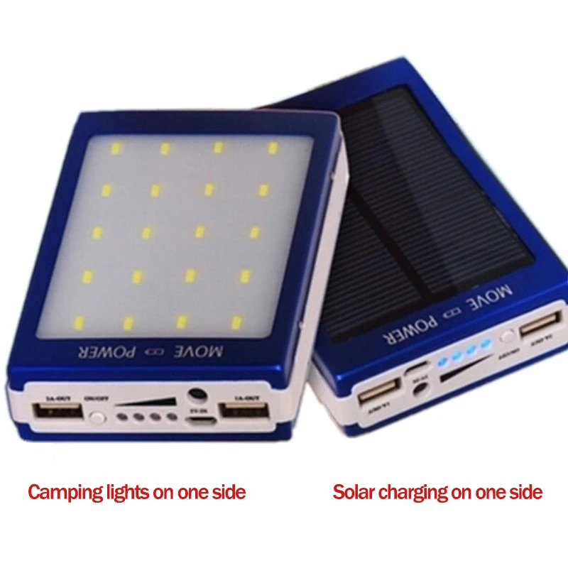 30000mAh Солнечный внешний аккумулятор водонепроницаемый пылезащитный двойной USB