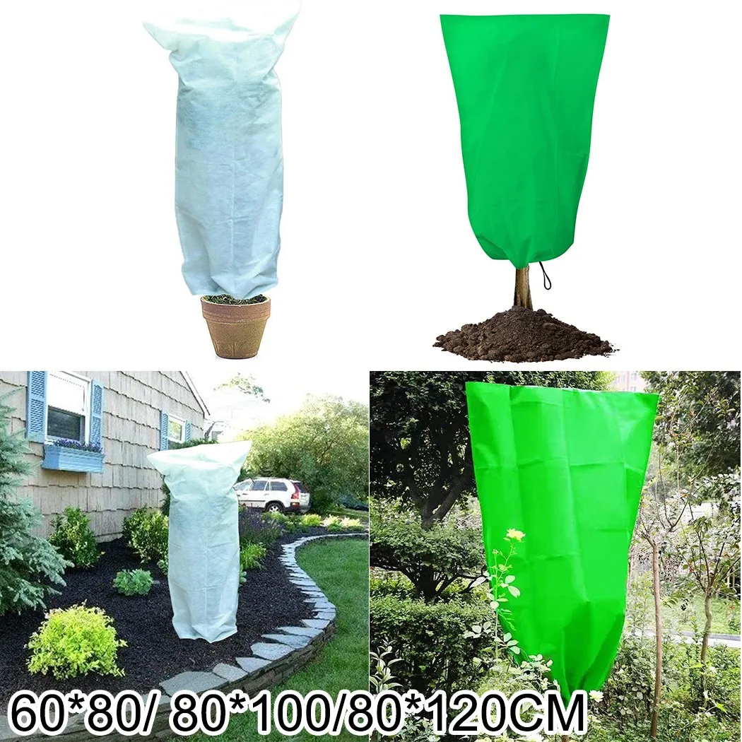 New Plant Anti Freeze Frost Protection Cover Bag Plant Cover Warm Reusable Plants Jacket Outdoor Winter Garden Yard Shrub Potted