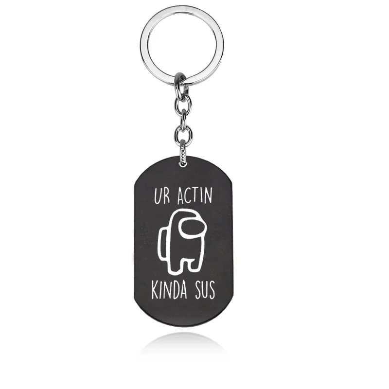 

New Anime Game Among Us Keychain Trust No One Amongus Game Cosplay Bag Key Chain Pendant Decoration Car Keys Keyring