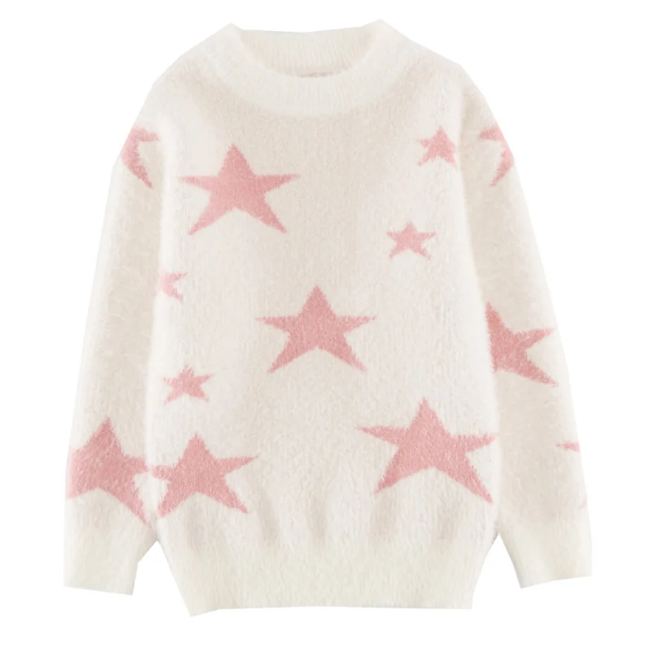 Детские свитера Кардиган со звездами для девочек Повседневный Детский кардиган