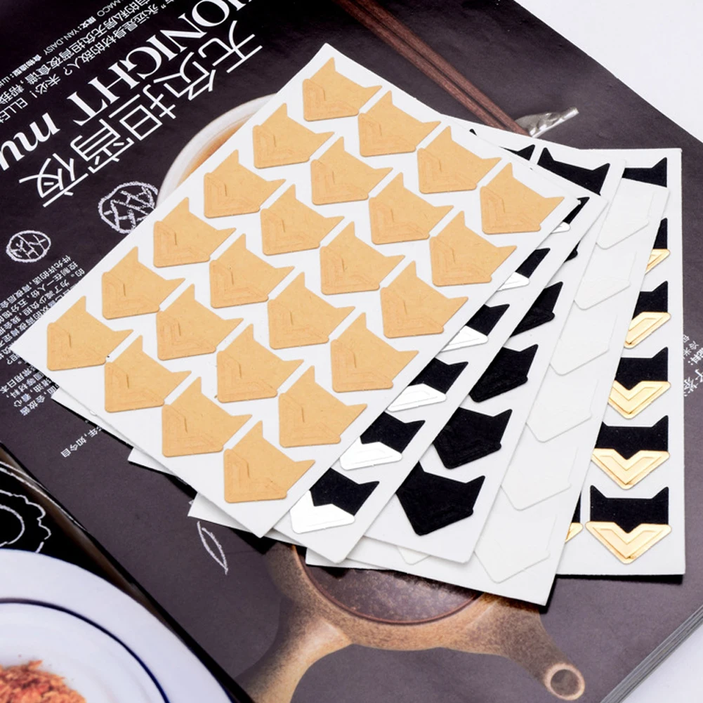 Винтажные Угловые бумажные наклейки сделай сам 120 шт./лот 5 листов для защиты