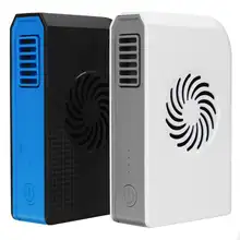 USB Portable Handheld Small Fan Outdoor Home 3 Speeds Bladeless Mini Cooler Fan with 6000mAh Power Bank for Mobile Phone