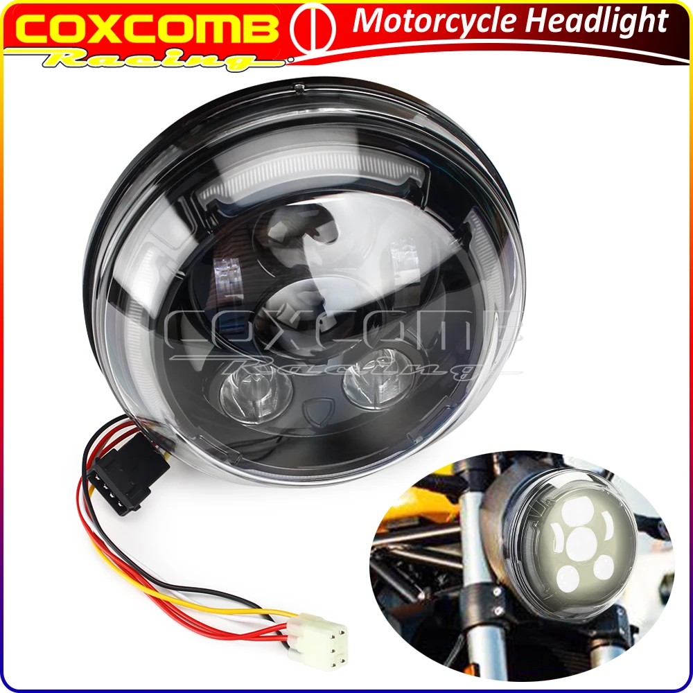 

Motorcycle LED 12V DRL Headlamp Hi/Lo Beam Headlight Assembly For Ducati Scrambler Sixty2 Icon Classic Cafe Racer 2016-2018