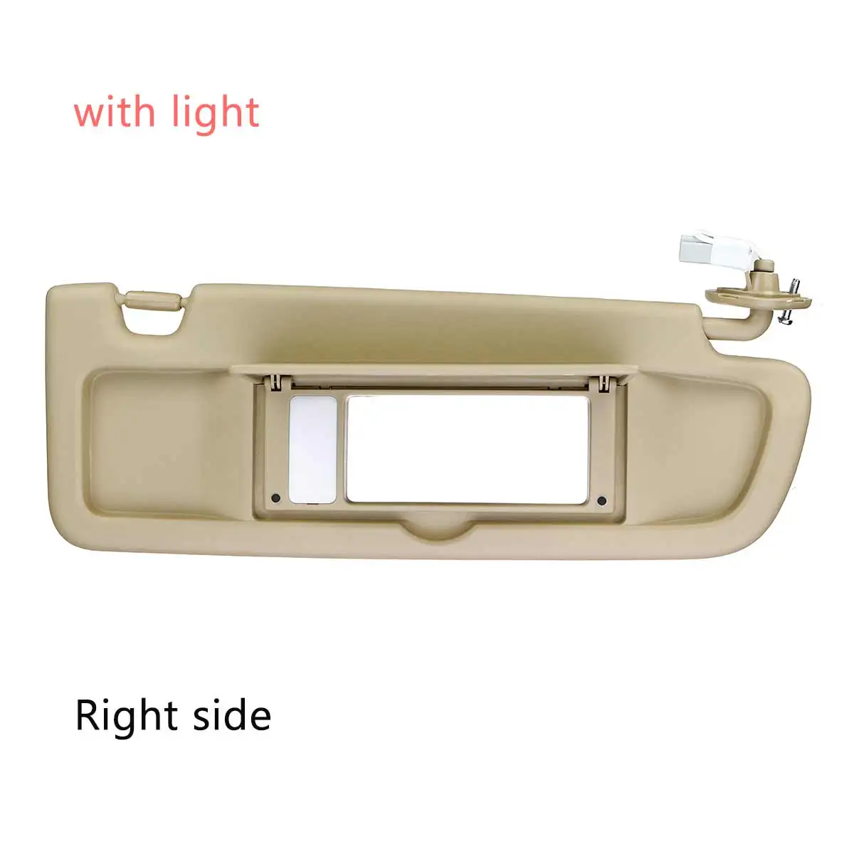 RH Beige light Передний левый/правый автомобиль LHD солнцезащитный козырек водителя/пассажирский боковой солнцезащитный козырек солнцезащитный экран с светом для Honda для Civic 2006 2007 2008-2011 - Цвет: RH Beige light