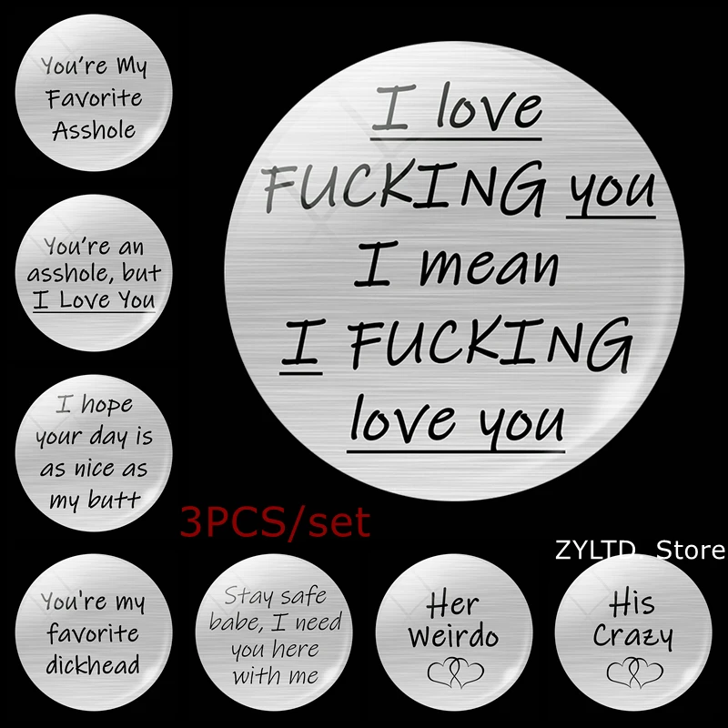 Магнит на холодильник для влюбленных пар 3 шт. стеклянный кабошон магниты