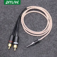 diylive accor leaf 7n single crystal copper 3 5 rpm dual lotus 1 %e2%81%84 2 aux aux audio cable computer speaker cable 3 5mm audio