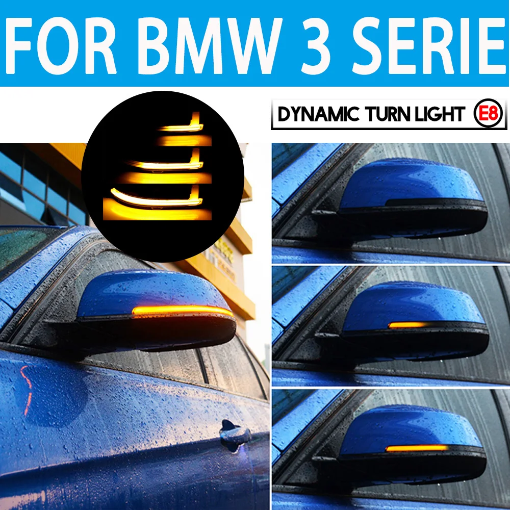 

2Pcs Flowing Turn Signal Light Mirror Dynamic Indicator Blinker For BMW 1 2 3 4 Series X1 F20 F21 F22 F23 F30 F31 F34 F32 E84 i3