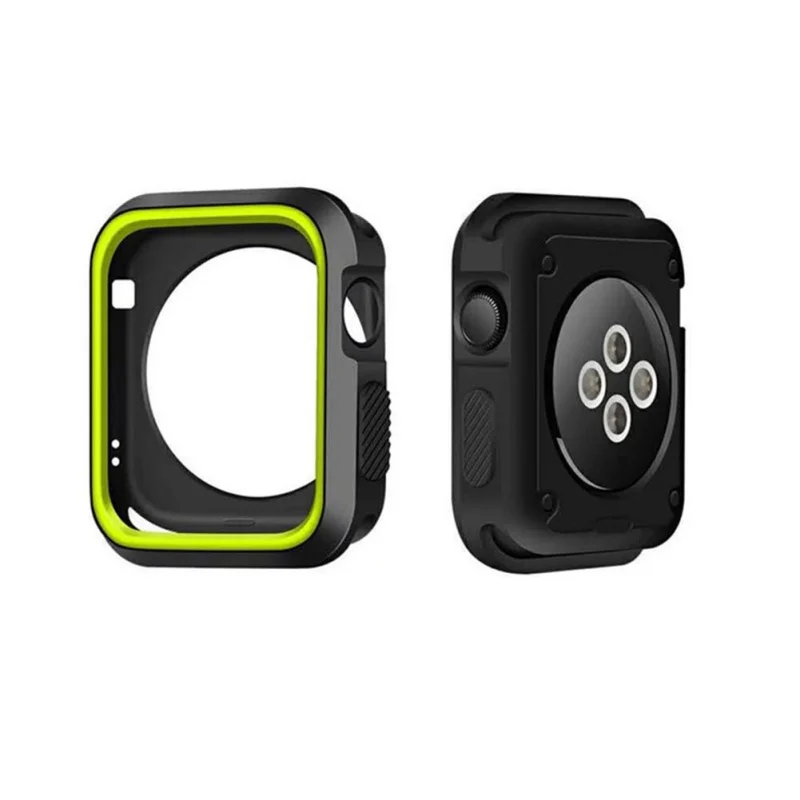 Полный Защитный Мягкий силиконовый чехол для Apple Watch чехлы i-Watch серии 1 и 2 3 42 мм 38