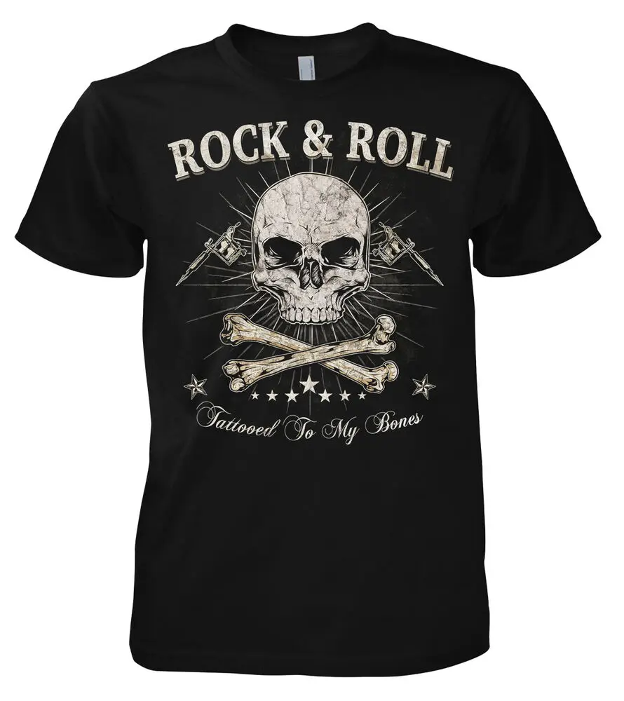 

Rock Style Tattooed To My Bones T-Shirt Gothic Punk Rock N Roll Summer Cotton Short Sleeve O-Neck Unisex T Shirt New S-3XL