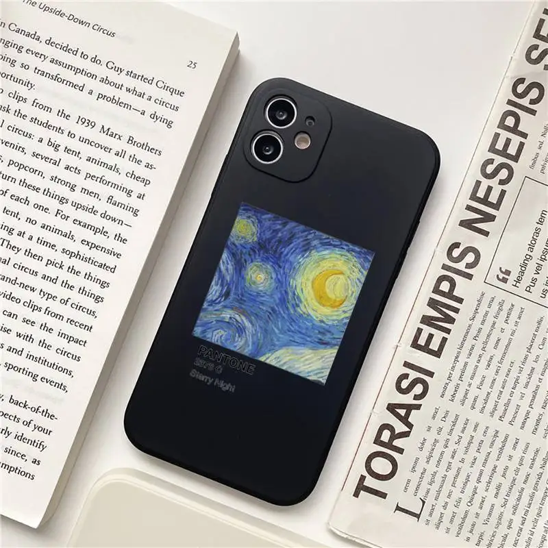 

Great art aesthetic van Gogh Phone Case for iPhone 11 12 pro XS MAX 8 7 6 6S Plus X 5S SE 2020 XR Soft mobile bags
