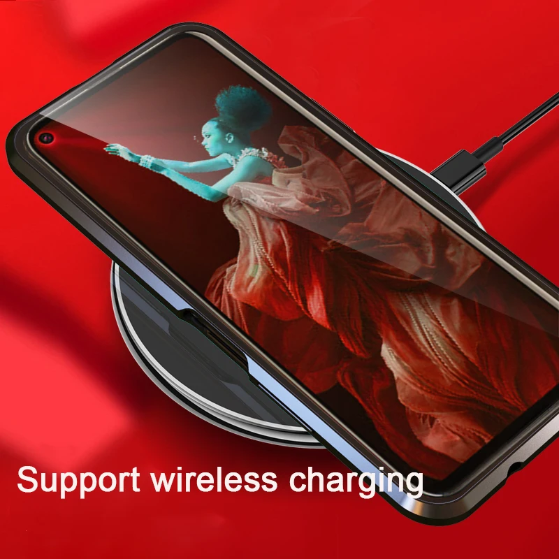 

Magnetic Adsorption 360 full Case For Huawei Honor 20 Pro Tempered Glass The front Back Cover For honor 20 Cases Metal Bumper