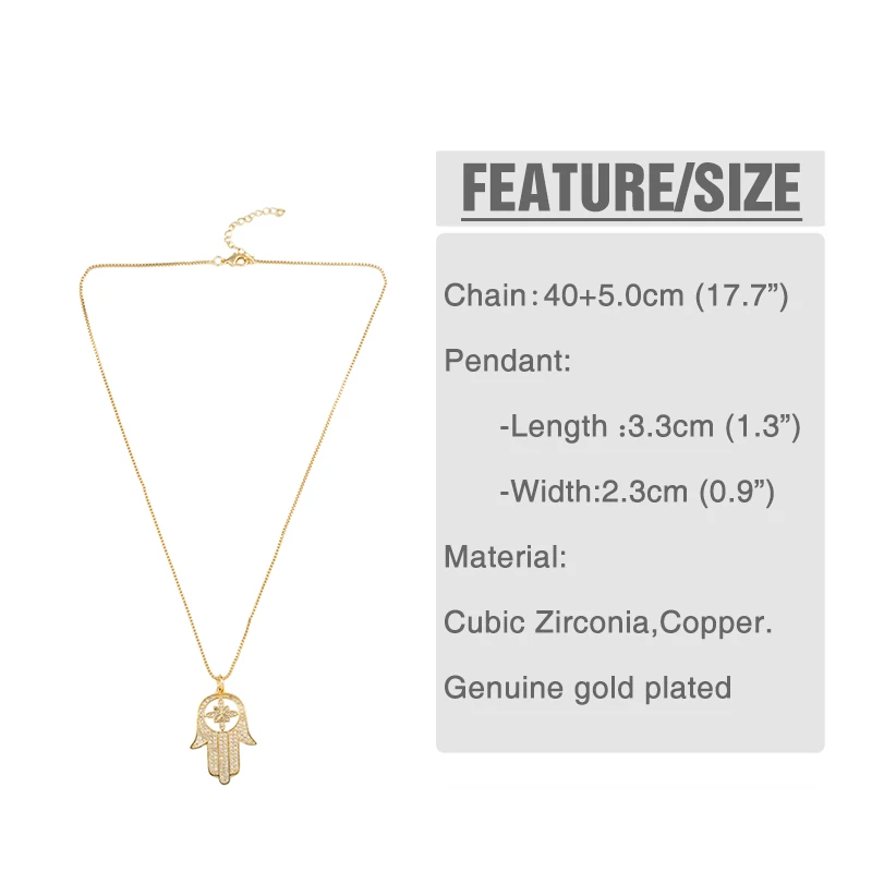 Женское/Мужское ожерелье с подвеской в виде руки Фатимы|Ожерелья подвеской| |