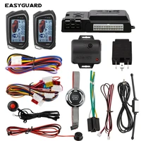 easyguard 2 way car alarm system lcd display auto start push engine stop button with induction module smartphone app control
