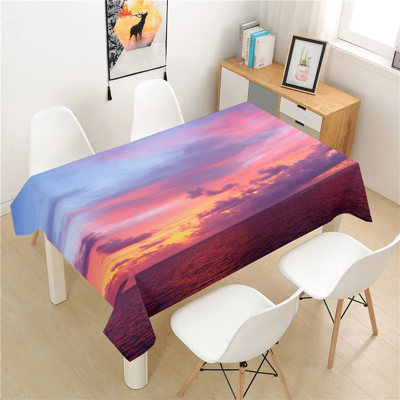 

Rosy Clouds Tablecloth polyester Hotel Picnic Table Rectangular Table Covers Home Dining Tea Table Decoration