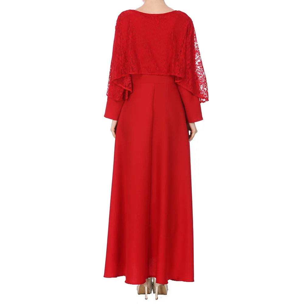 Длинное платье с длинным рукавом мусульманская абайя для женщин|Мусульманская