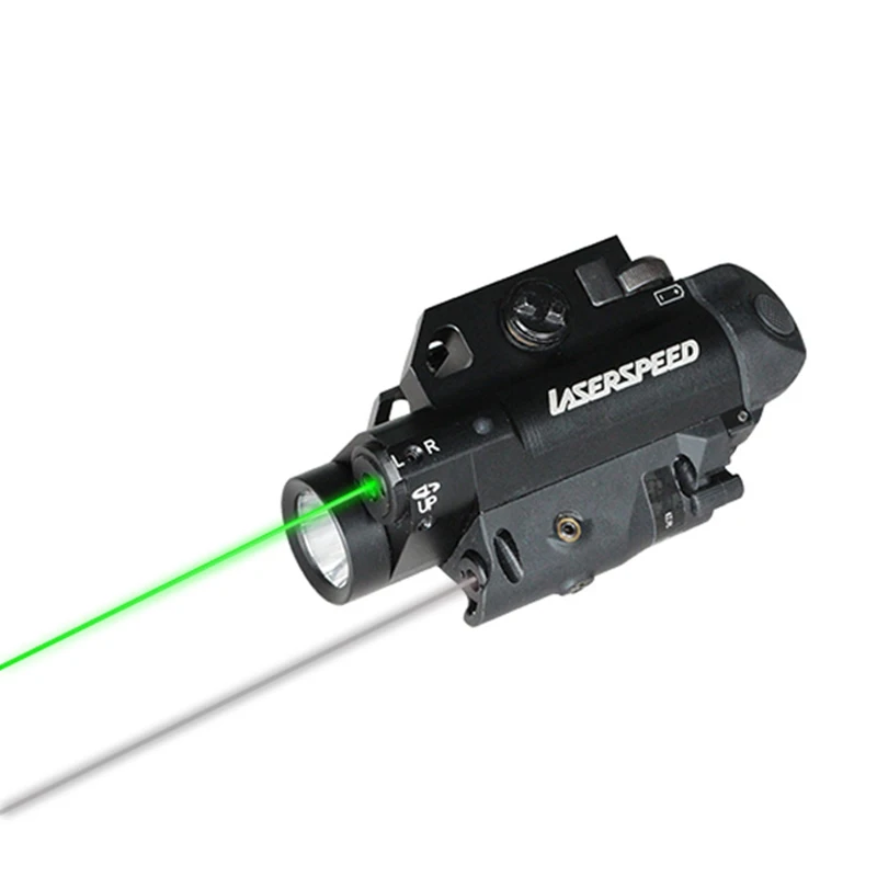 Laserspeed алюминиевый Компактный ИК и зеленый лазерный прицел с двойным лучом с оружие светильник Тактический комбо - Цвет: Green and IR Laser