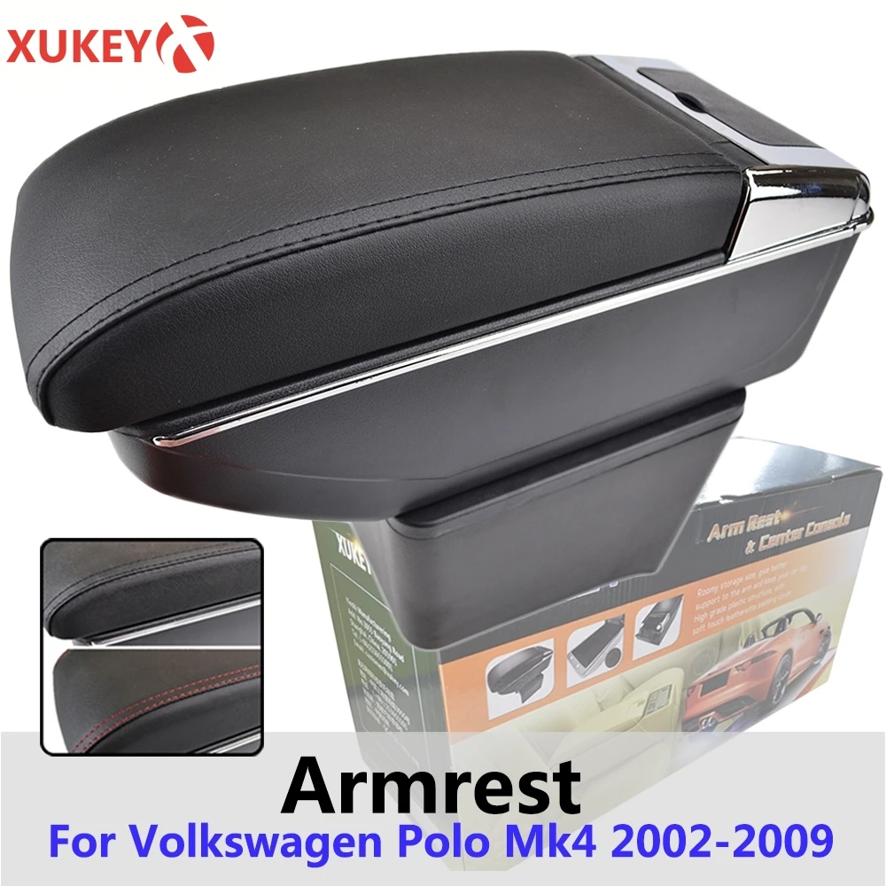 Подлокотник Xukey для Polo 9N 9N3 2002 2009 центральный черный подлокотник консоли ящик