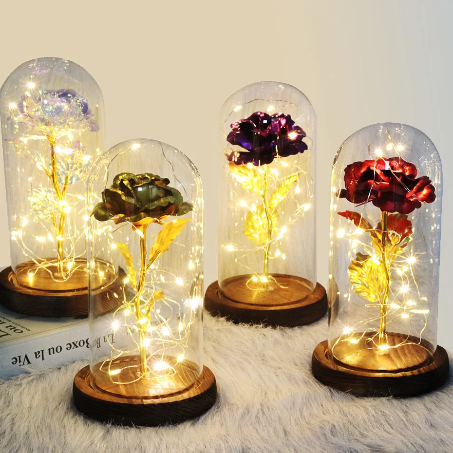 Маленький принц подарок на день Святого Валентина вечный цветок в стеклянном