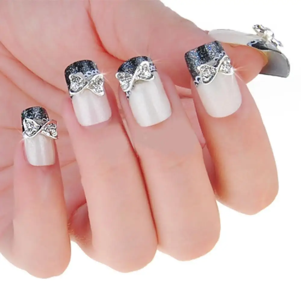 

80% Hot Sale 10 Pcs 3D Nail Art Bow Tie Rhinestones Glitters DIY Decorations Beauty Tool