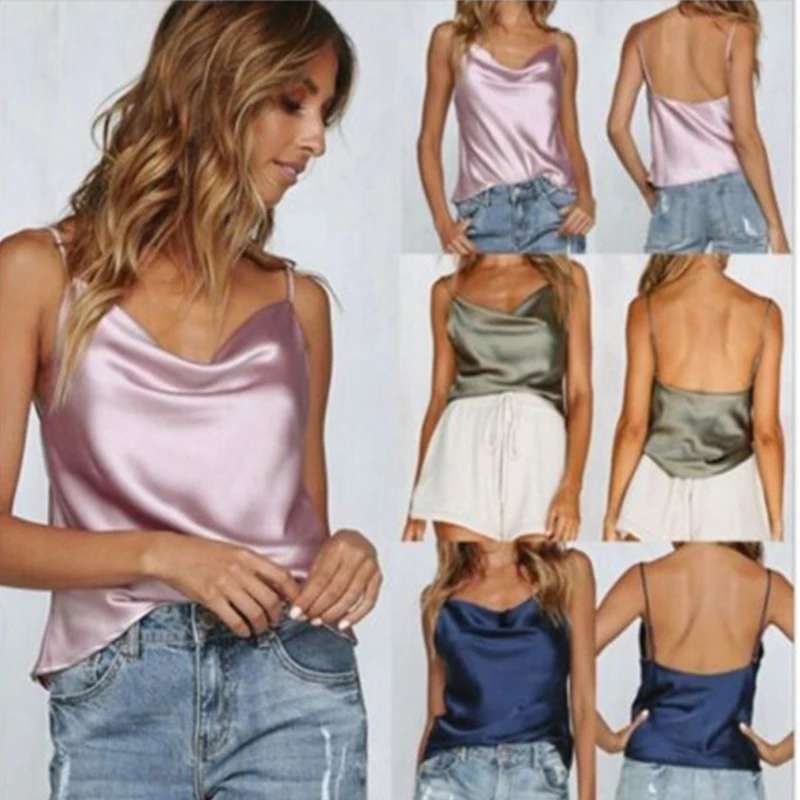 

1pc Fashion Sexy Fashion Tank Top Women Summer Vest Sleeveless T-shirt Casual Tube Crop Tops Women T Shirt Women