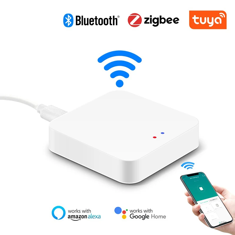 Беспроводной шлюз Tuya ZigBee, умный мостовой хаб с дистанционным управлением через приложение, работает с Alexa Google Home Assistant