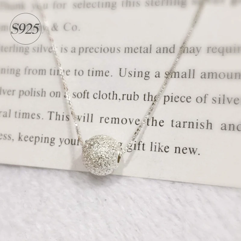 

Colusiwei Authentic 925 Sterling Silver Two Style Frosted little Ball Pendant Necklace for Women Box Chain Fine Jewelry 2020 New