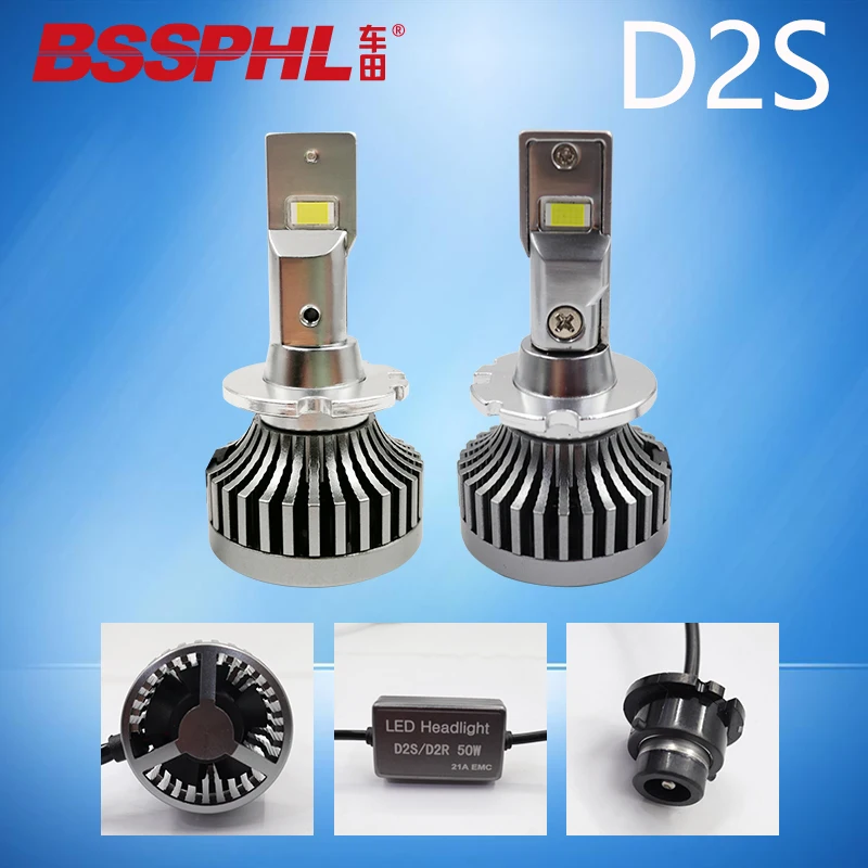 BSSPHL Non-destructive Installation LED D1S D2S D3S D4S D5S D8S High Power Brightness Upgrade Modified Car Headlight Bulb 50W images - 6