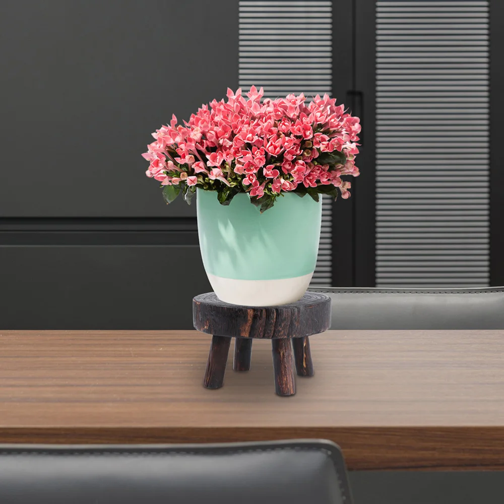 

1pc Wooden Balcony Flowerpot Rack Decorative Rack Wooden Flowerpot Rack (Coffee)