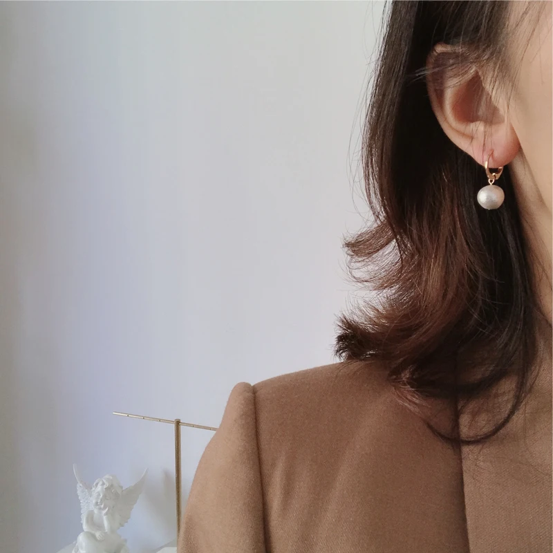 Женские серьги подвески в стиле Ретро из латуни и 18 каратного