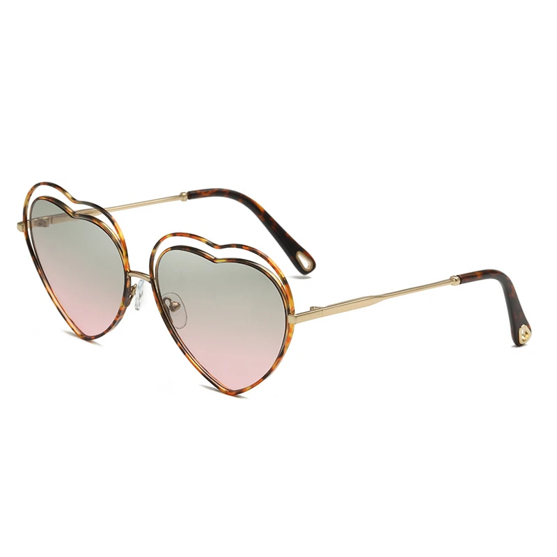 

Heart-shaped hollow sunglasses Fashionable hinged outdoor anti-blue light flat sunglasses Oversized Eyeglasses RYXGLS74