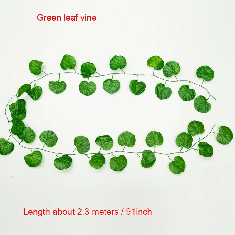 Begonia vine B 210 см/лот шелковые розы поддельные криперы зеленый лист плюща лоза для дома свадьбы Decora оптом diy Висячие гирлянды искусственные цветы - Цвет: Begonia vine B