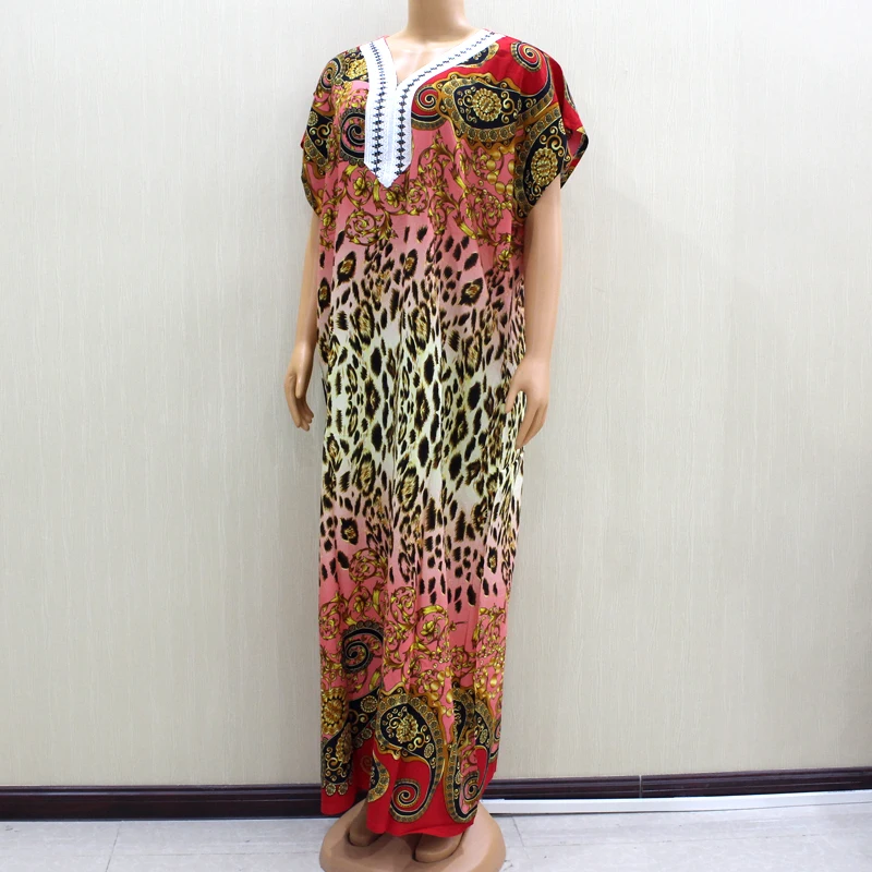 2020 африканская мода Laopard принт 100% хлопок Материал аппликации с коротким рукавом