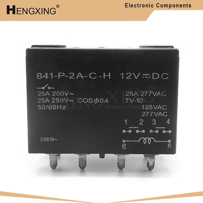 

1 шт 841-P-2A-C-H 12VDC реле 25A 6-PIN в наличии