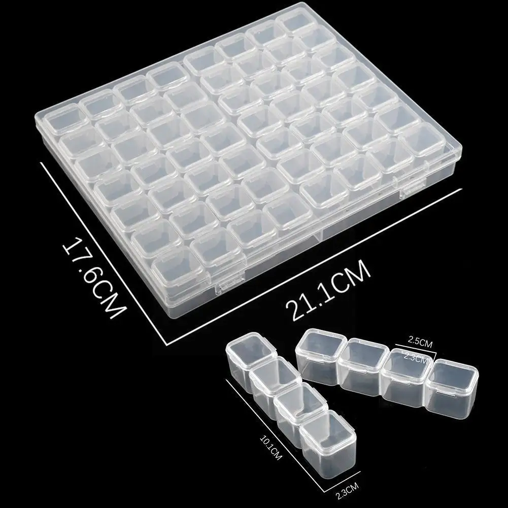 Регулируемый пластиковый ящик для хранения с 56 отделениями коробка ювелирных
