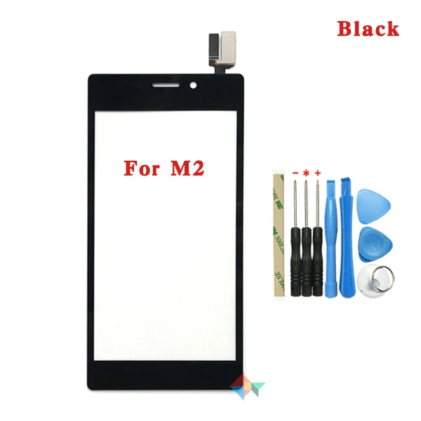 4," для sony Xperia M2 S50H D2302 D2303 D2305 D2306 и M2 Aqua D2403 сенсорный экран дигитайзер Передняя стеклянная Сенсорная панель объектива - Цвет: M2 Black With Tool